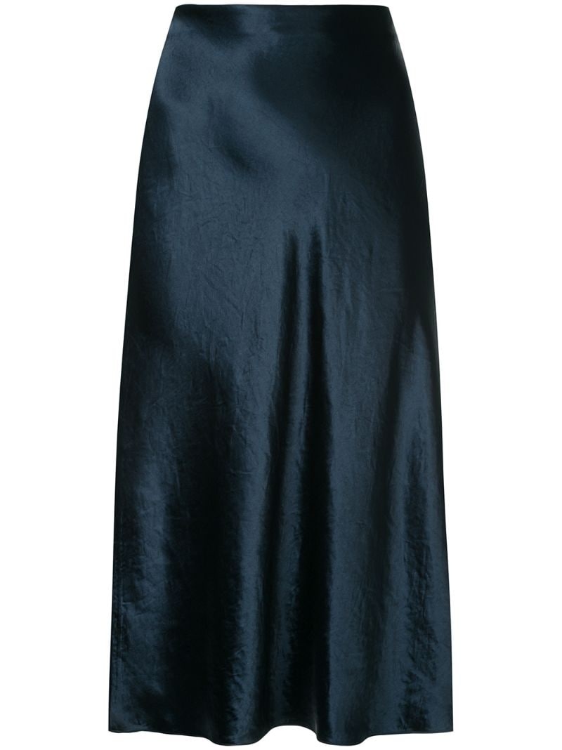 draped slip satin skirt - 2