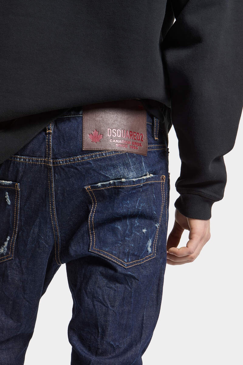 DARK CRINKLE WASH COOL GUY JEANS - 5
