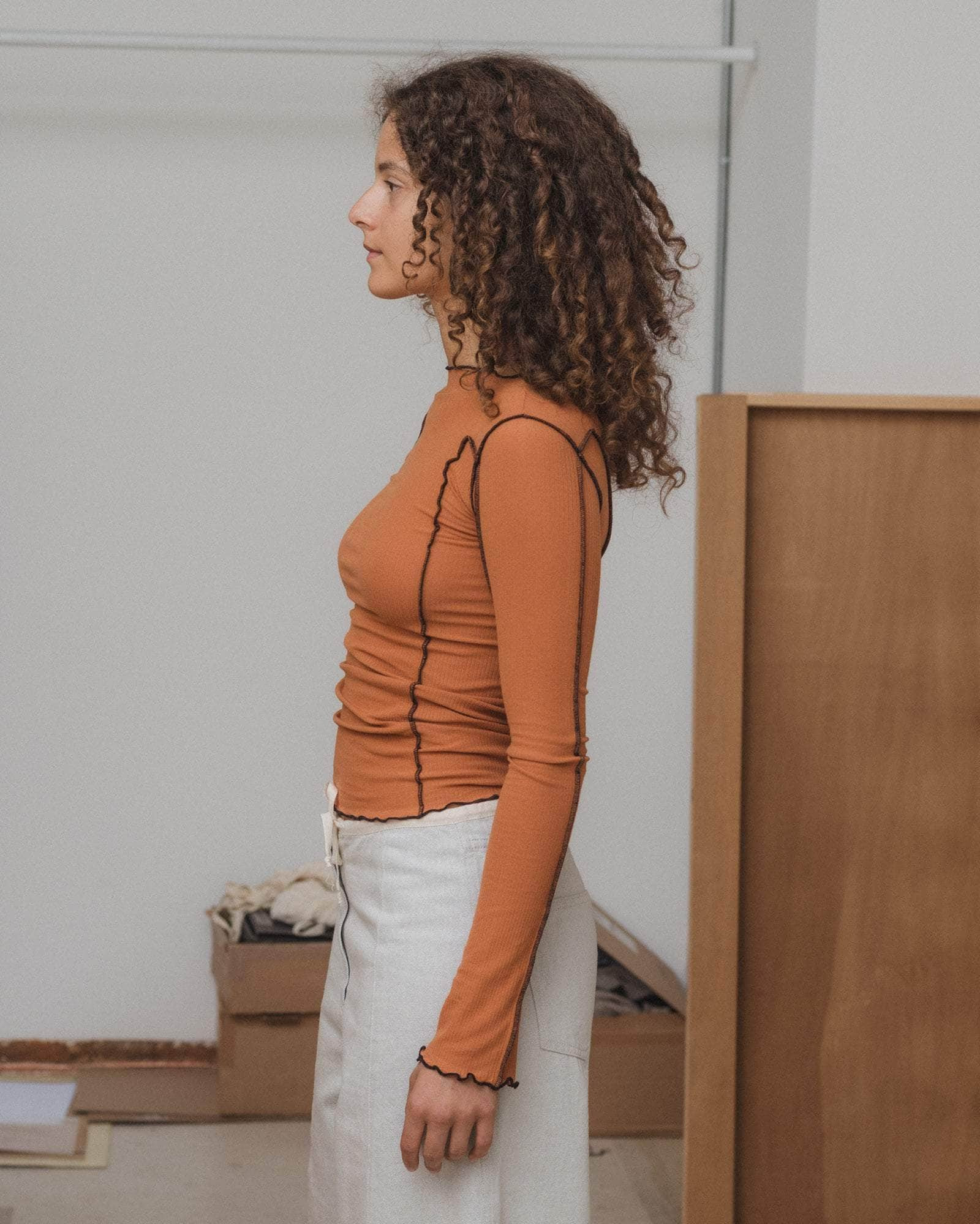 Omato Long Sleeve Tee - Fine Organic Cotton Rib - 3