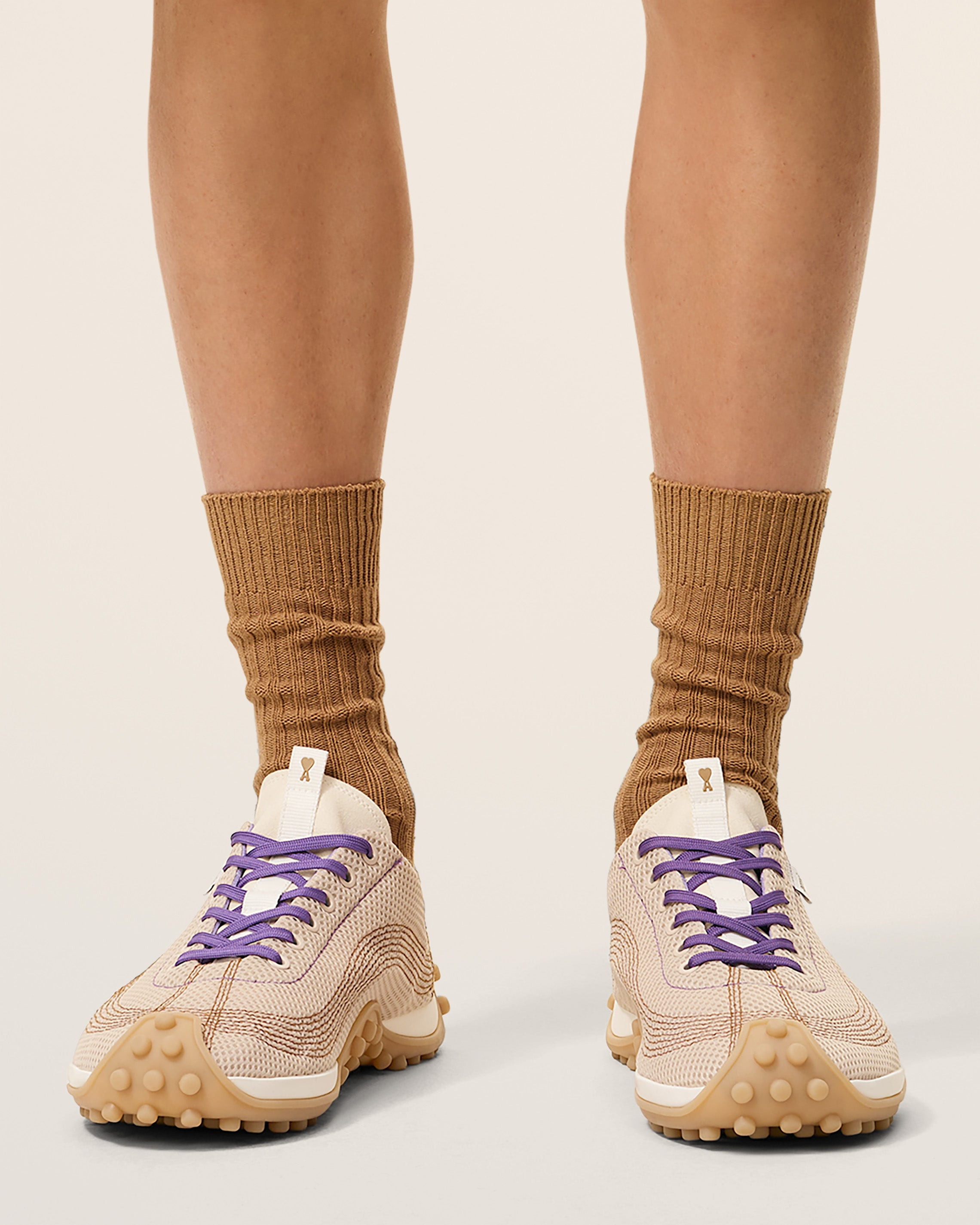 WHITE MESH LOW TOP MIRAGE SNEAKERS - 4