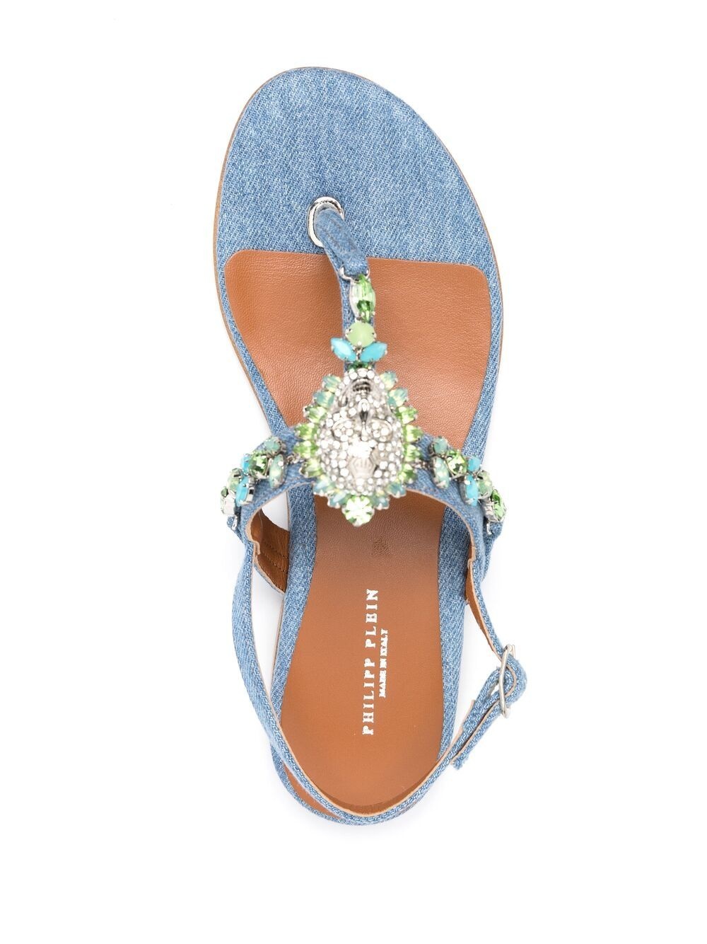 embellished thong strap sandals - 4