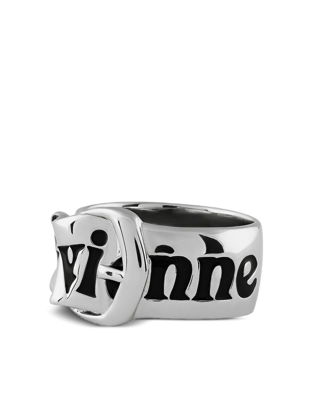 buckle-engraved ring - 3