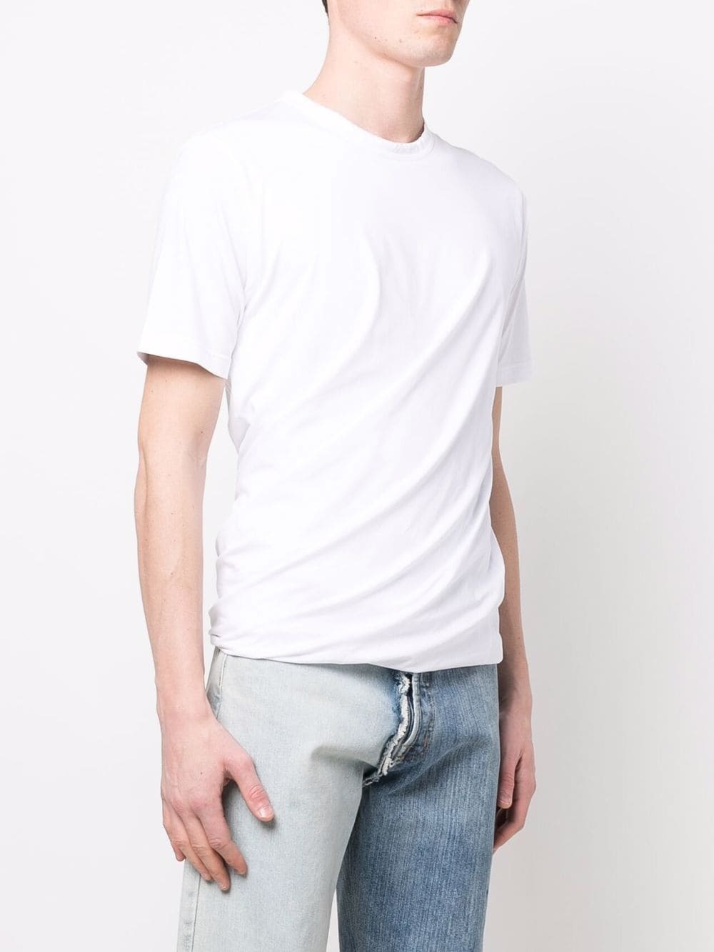 gathered cotton T-shirt - 3