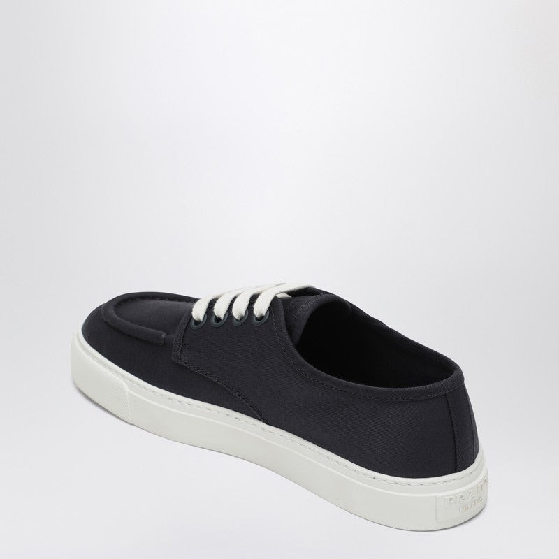 Prada Sneakers Navy Blue In Cotton Canvas Men - 2