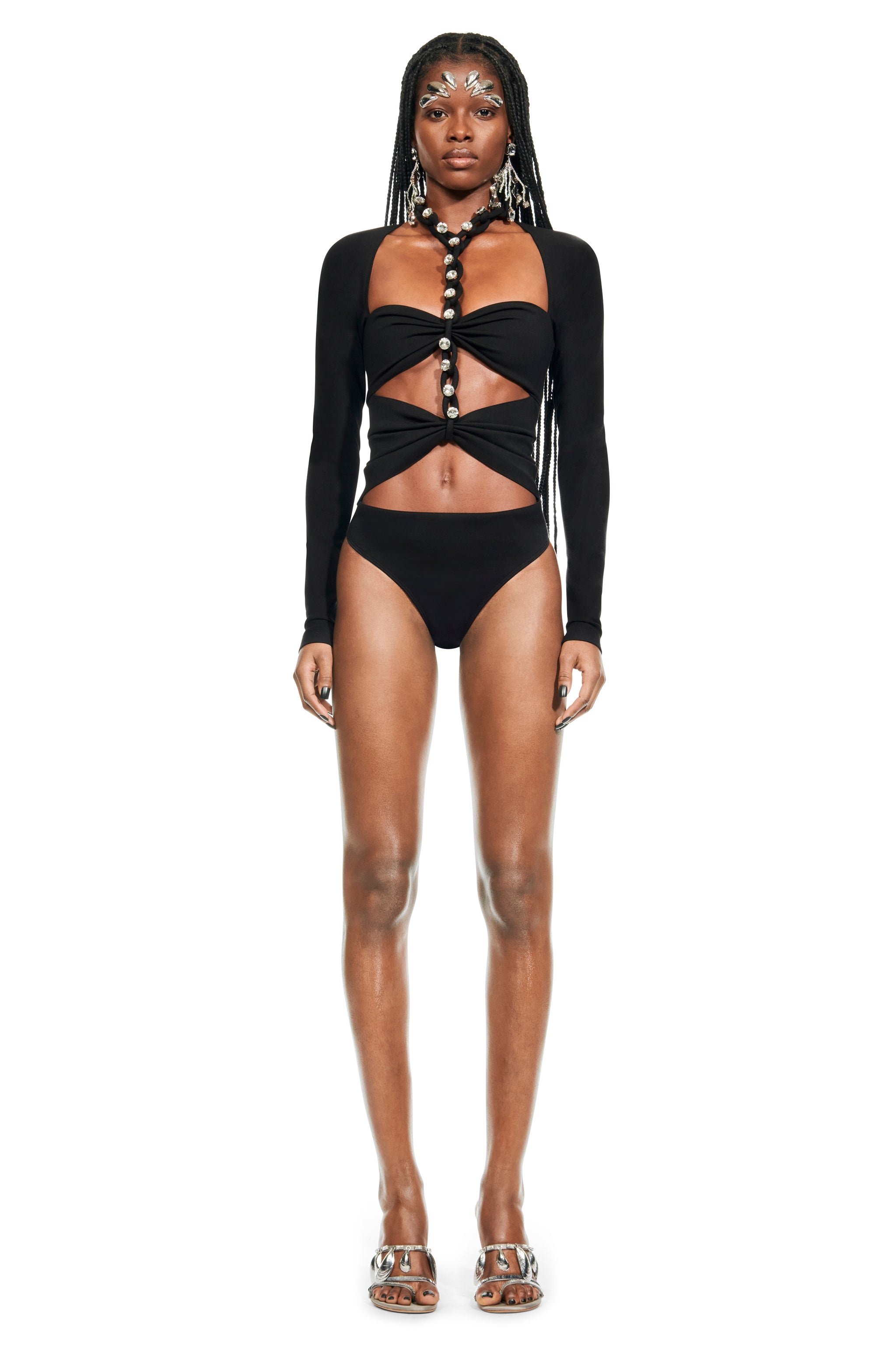 CHAIN LINK LONG SLEEVE BODYSUIT - 4