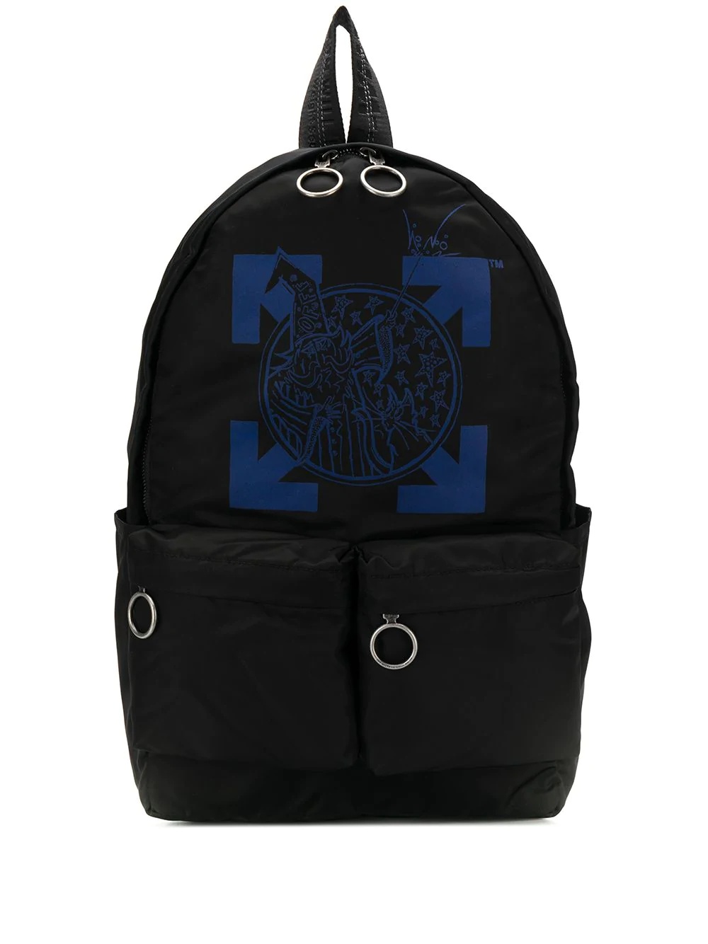 arrows logo printed backpack - 1