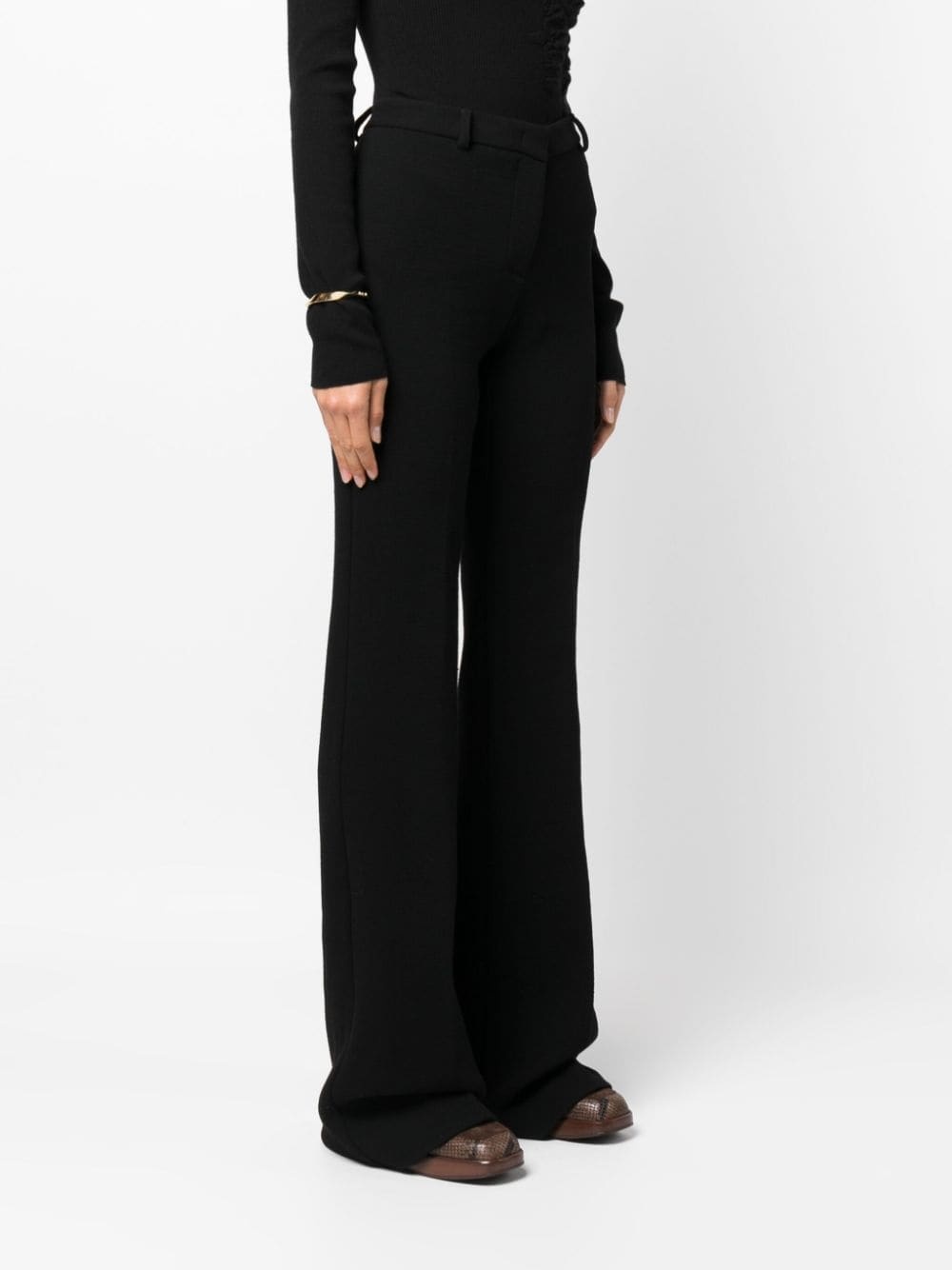 high-waist straight-leg tailored trousers - 3