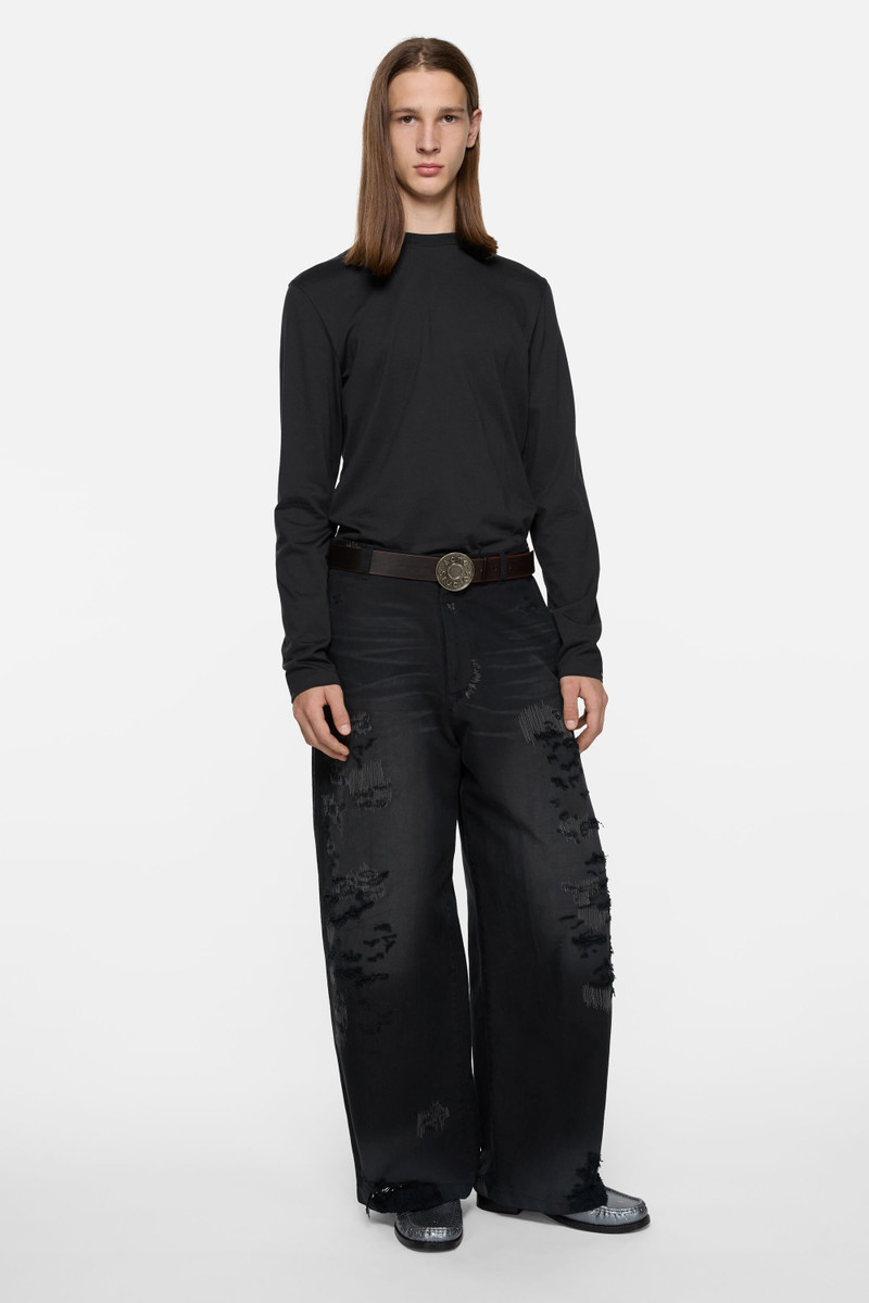 Acne Studios Satin label t-shirt - regular - Black outlook