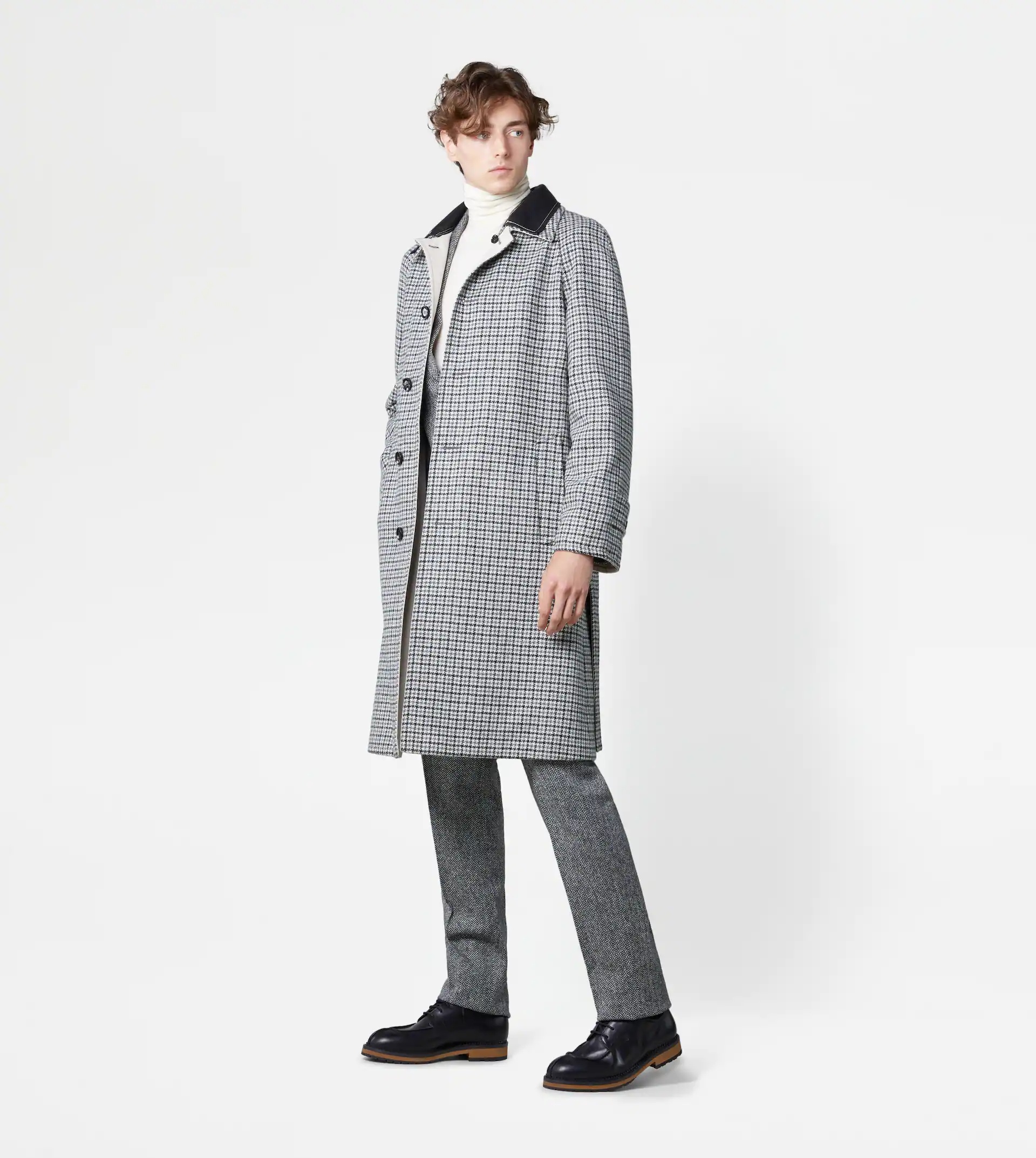 REVERSIBLE TRENCH COAT - BLACK, GREY, WHITE - 4