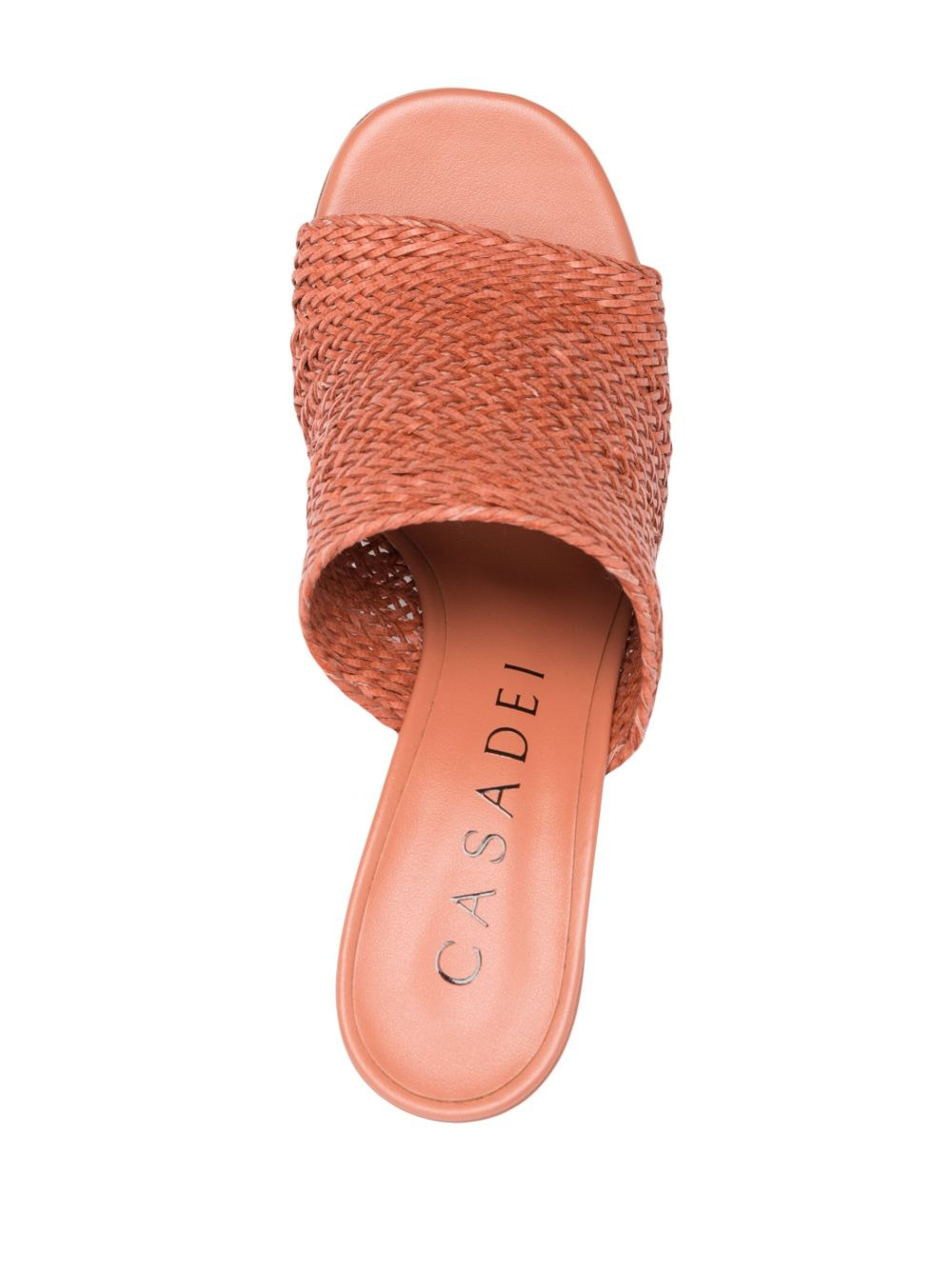 85mm braided leather mules - 4