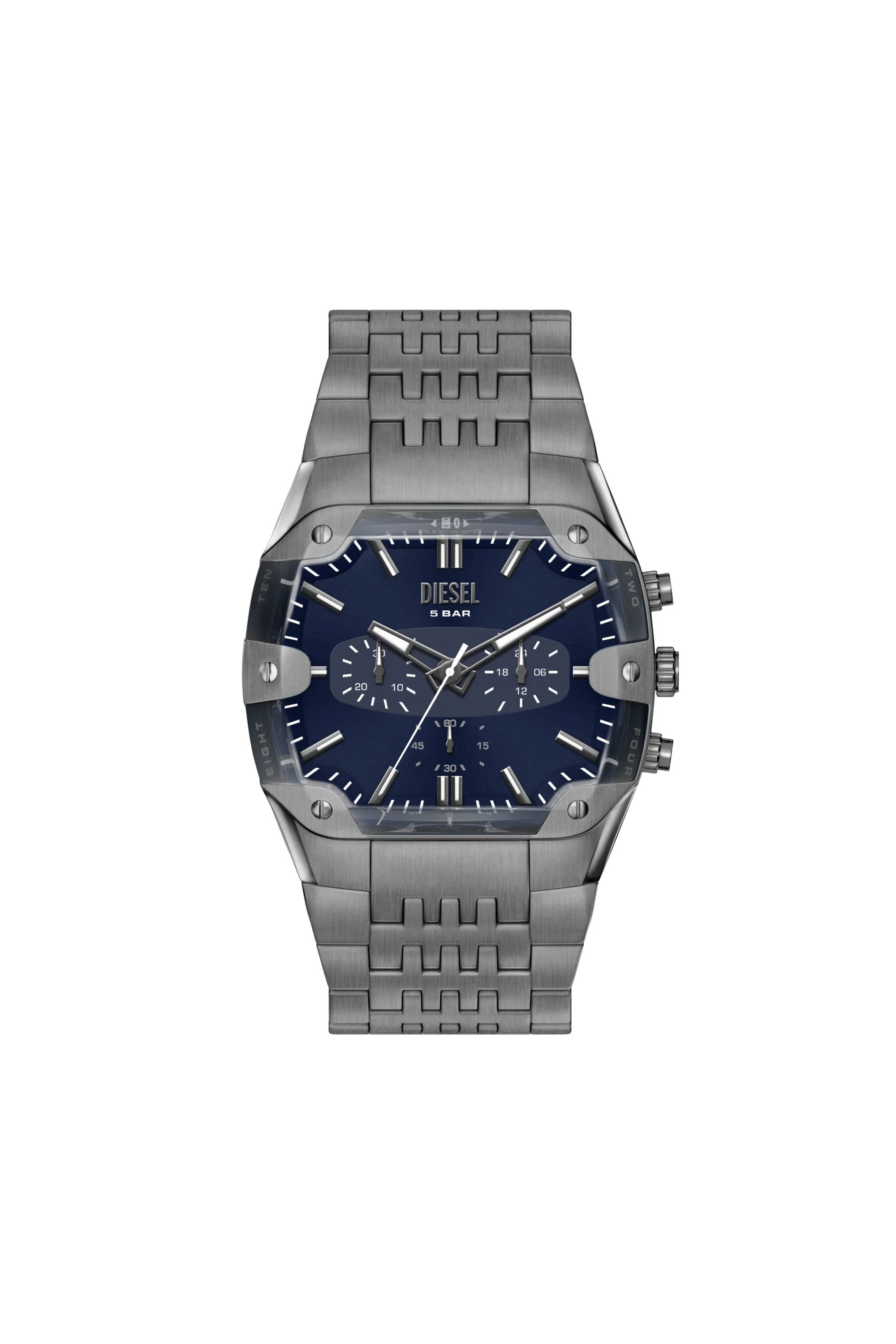 SPIKED CUSHION GUNMETAL STAINLESS STEEL WATCH - 1