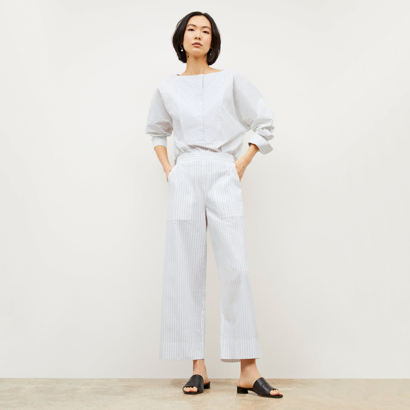 Madelyn Pull-On Pant - Poplin Stripe 5