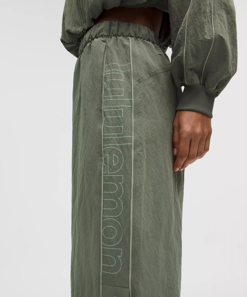 Crinkle Nylon Mid-Rise Track Pant *Wordmark 8
