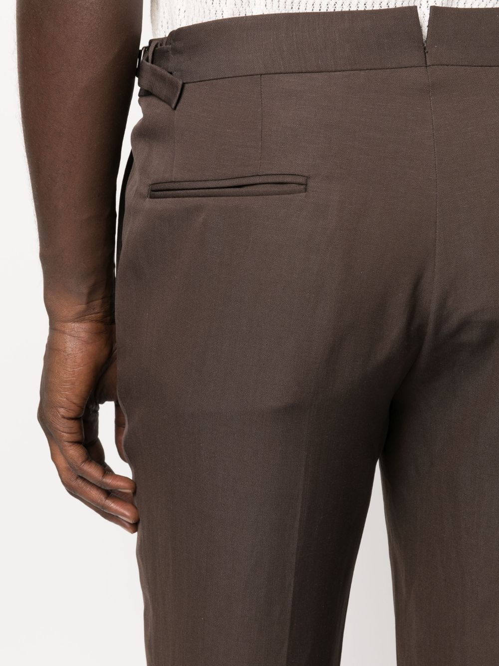 mid-rise tapered trousers - 5