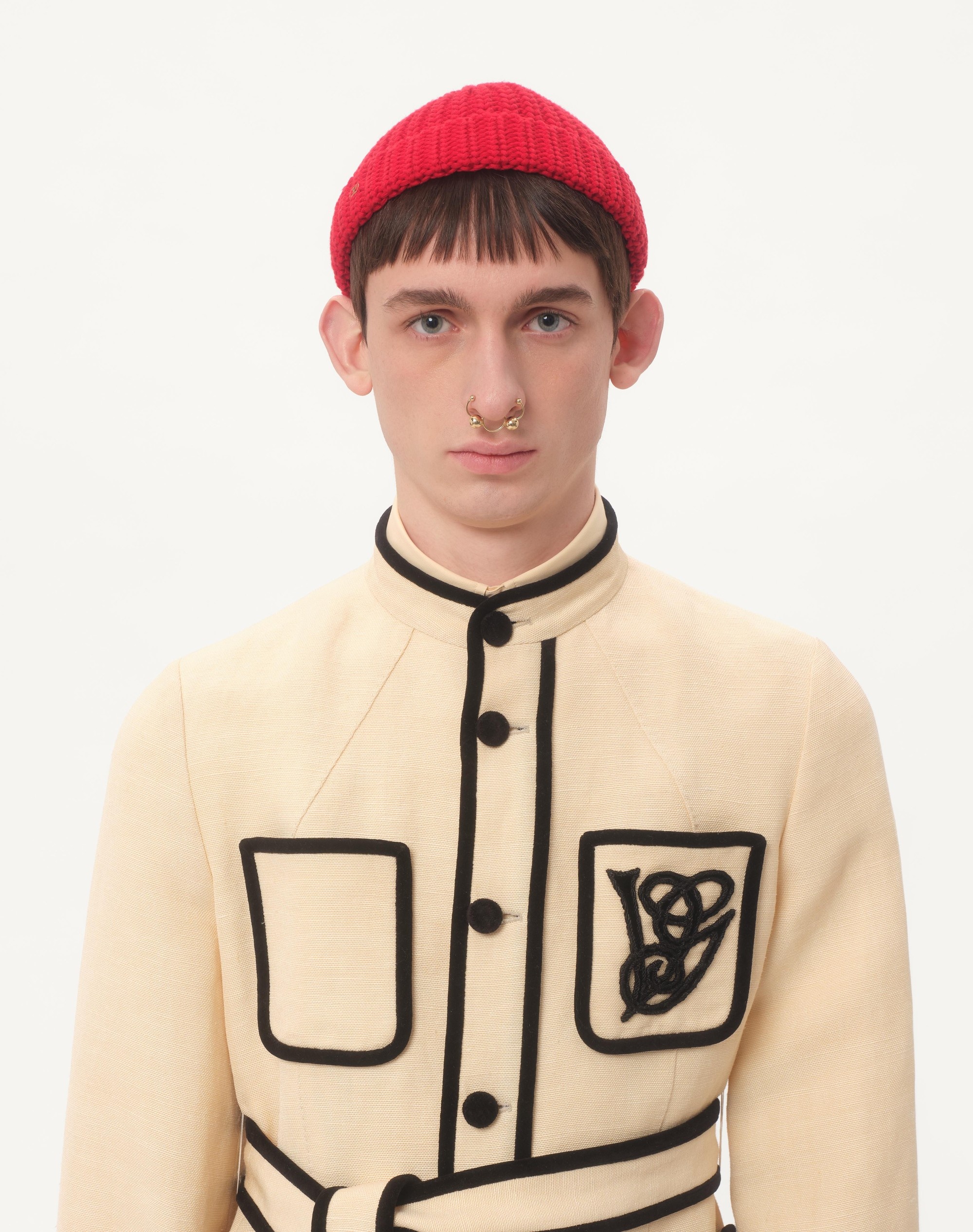 SILK AND JUTE CANVAS JACKET WITH VG EMBROIDERY - 5