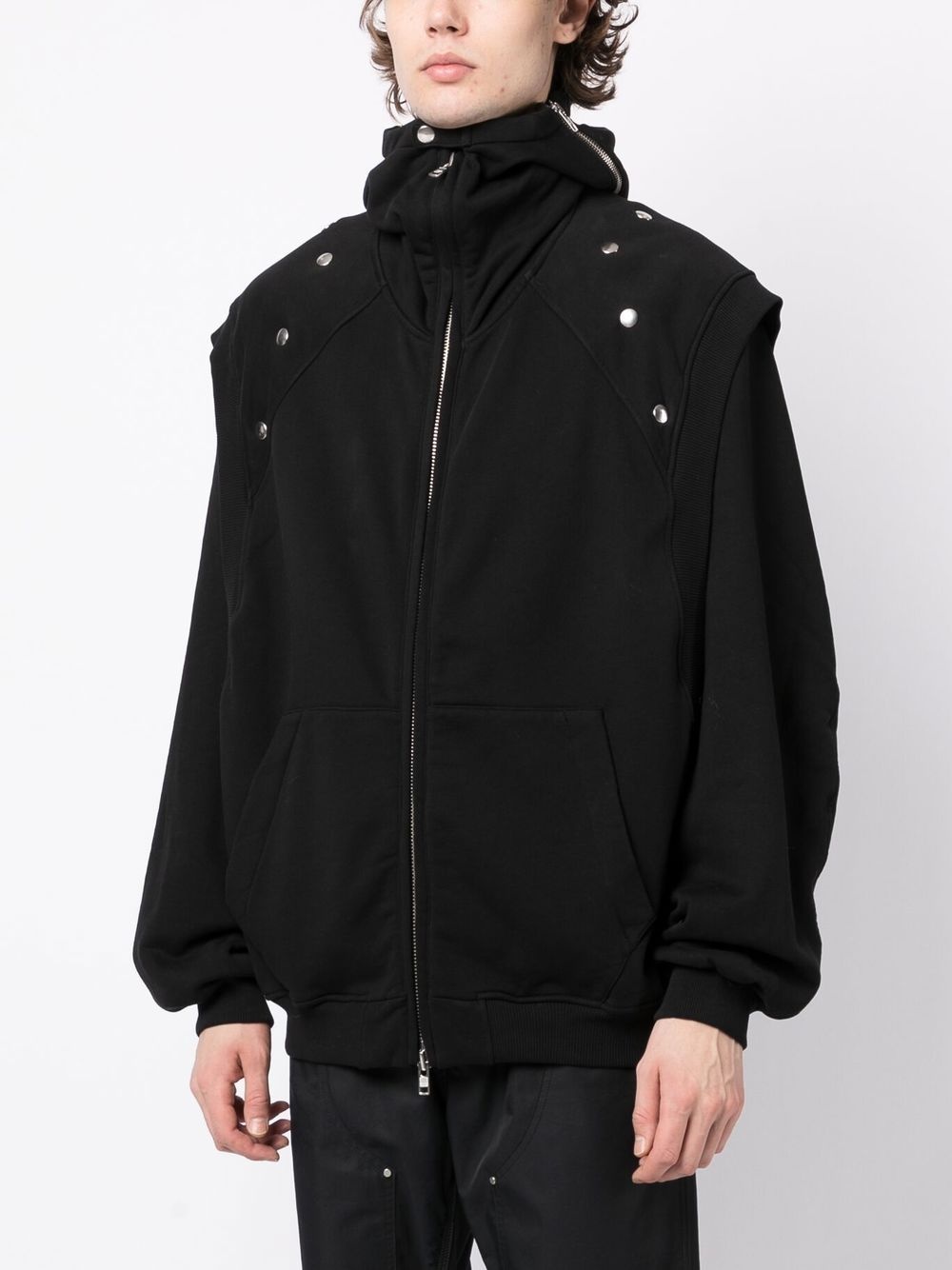 hooded zipped-up jacket - 3