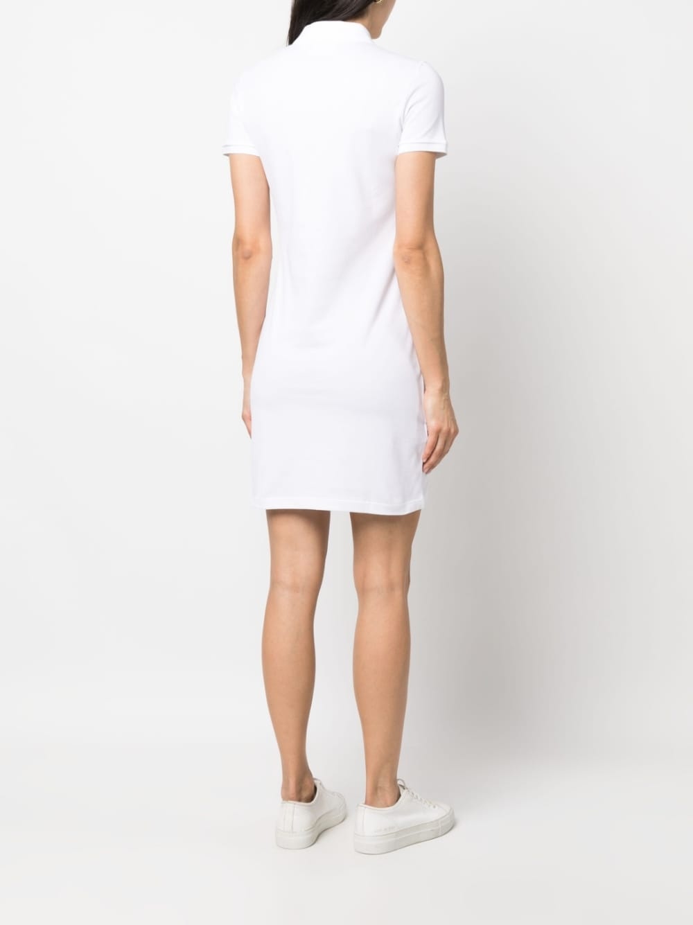 polo-collar short-sleeve dress - 4