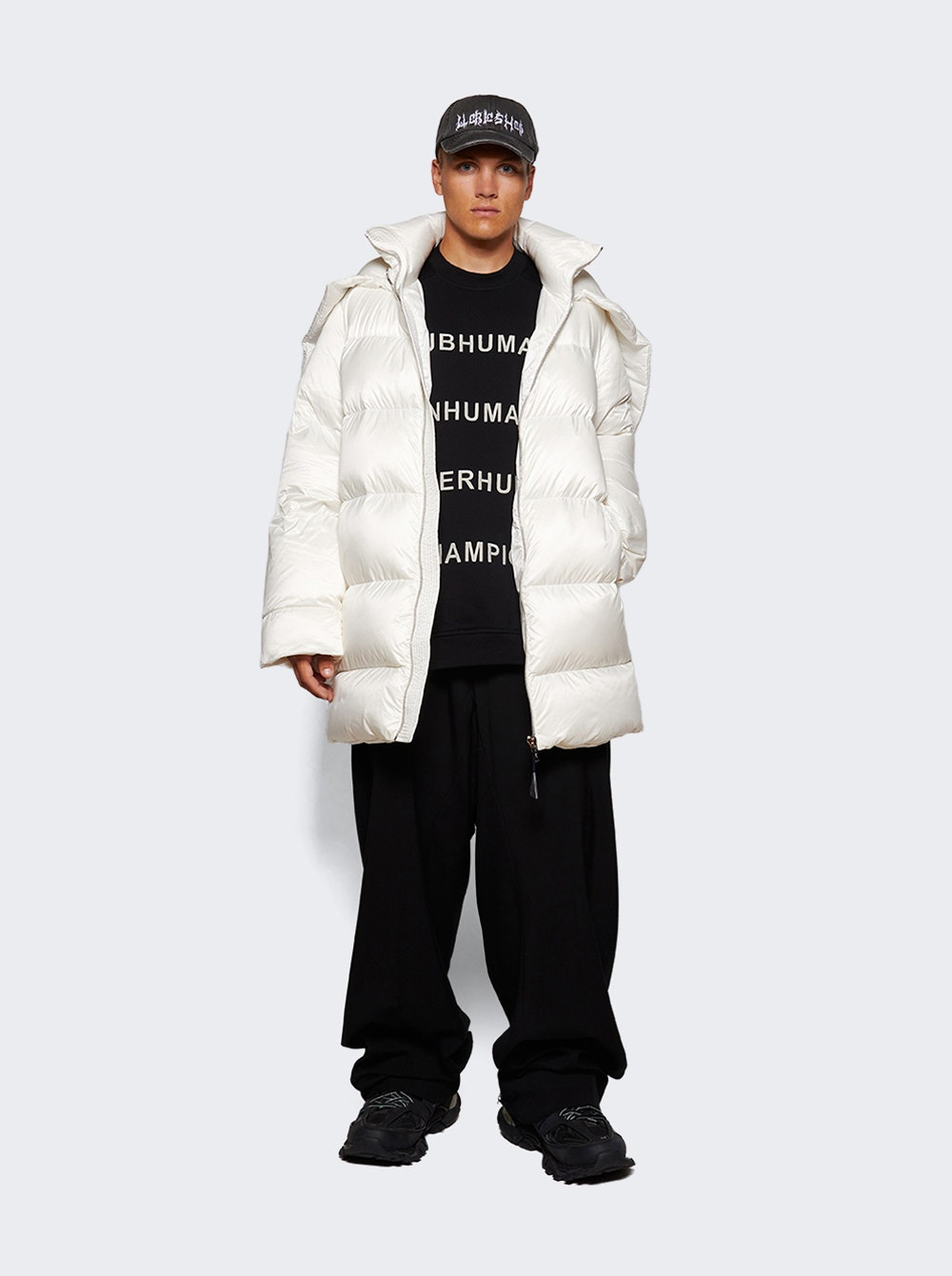 X Moncler Hooded Cyclopic Coat Milk - 5