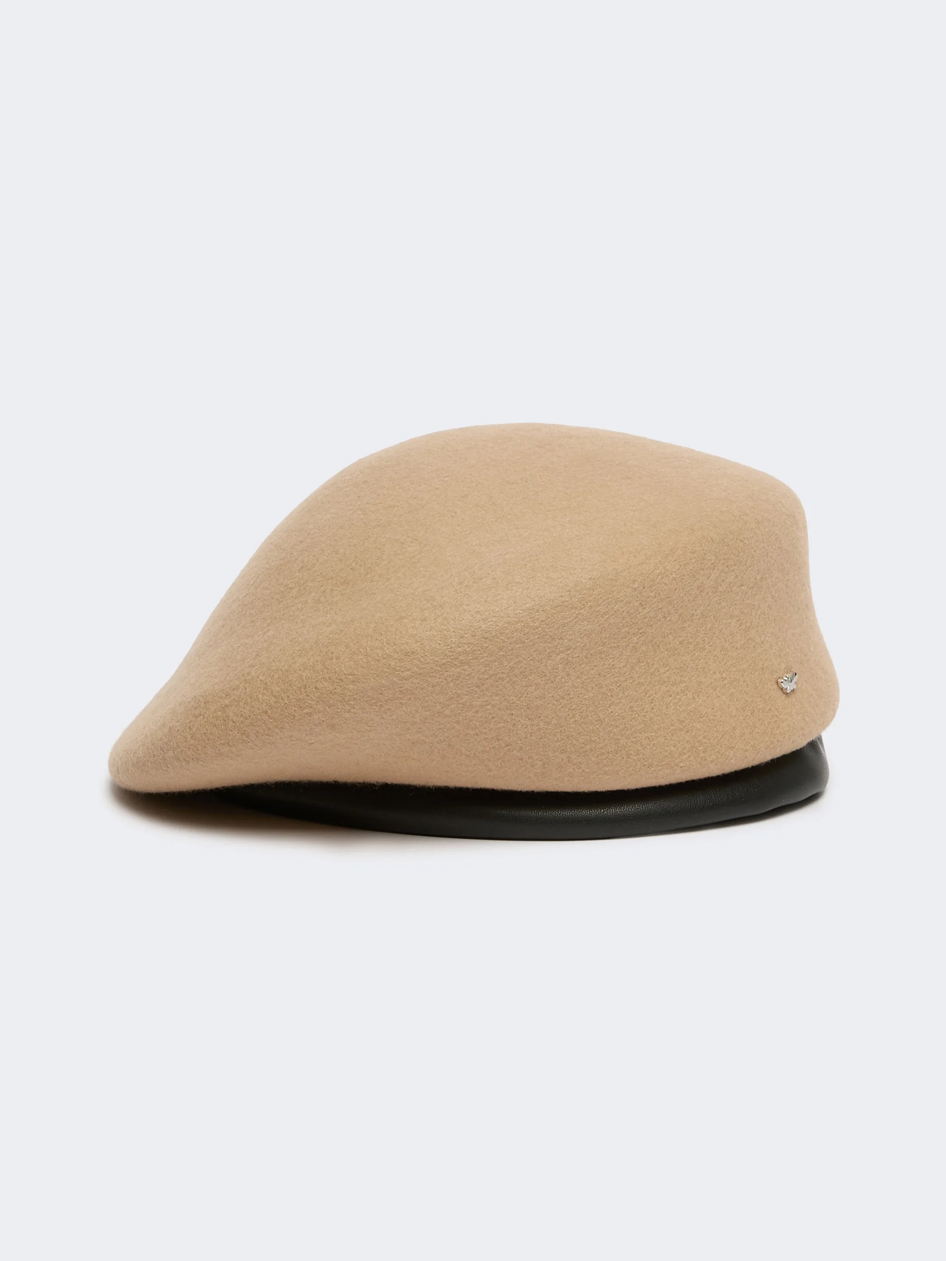 MANTO Wool felt beret - CAMEL - 1