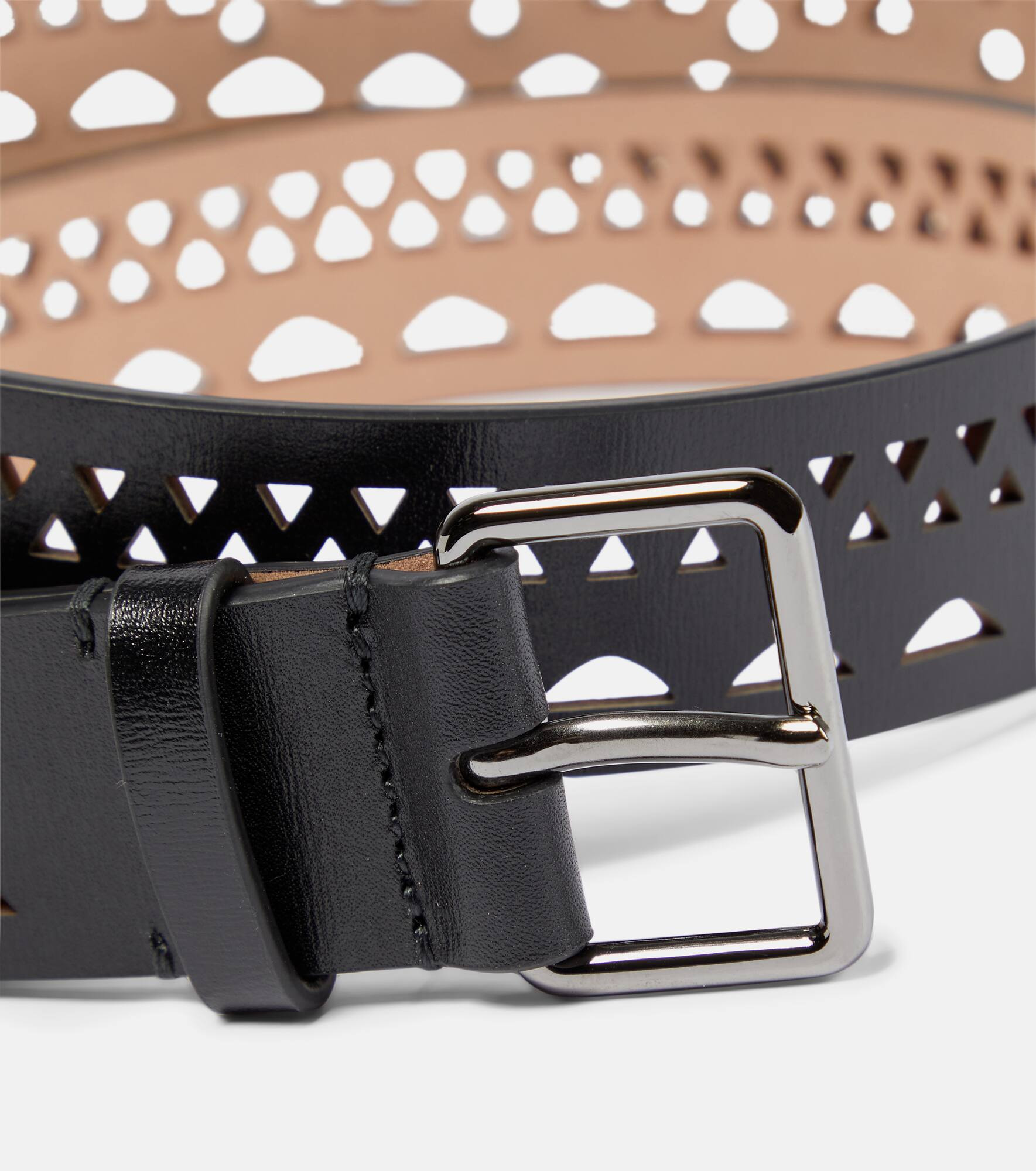 Laser-cut leather belt - 3
