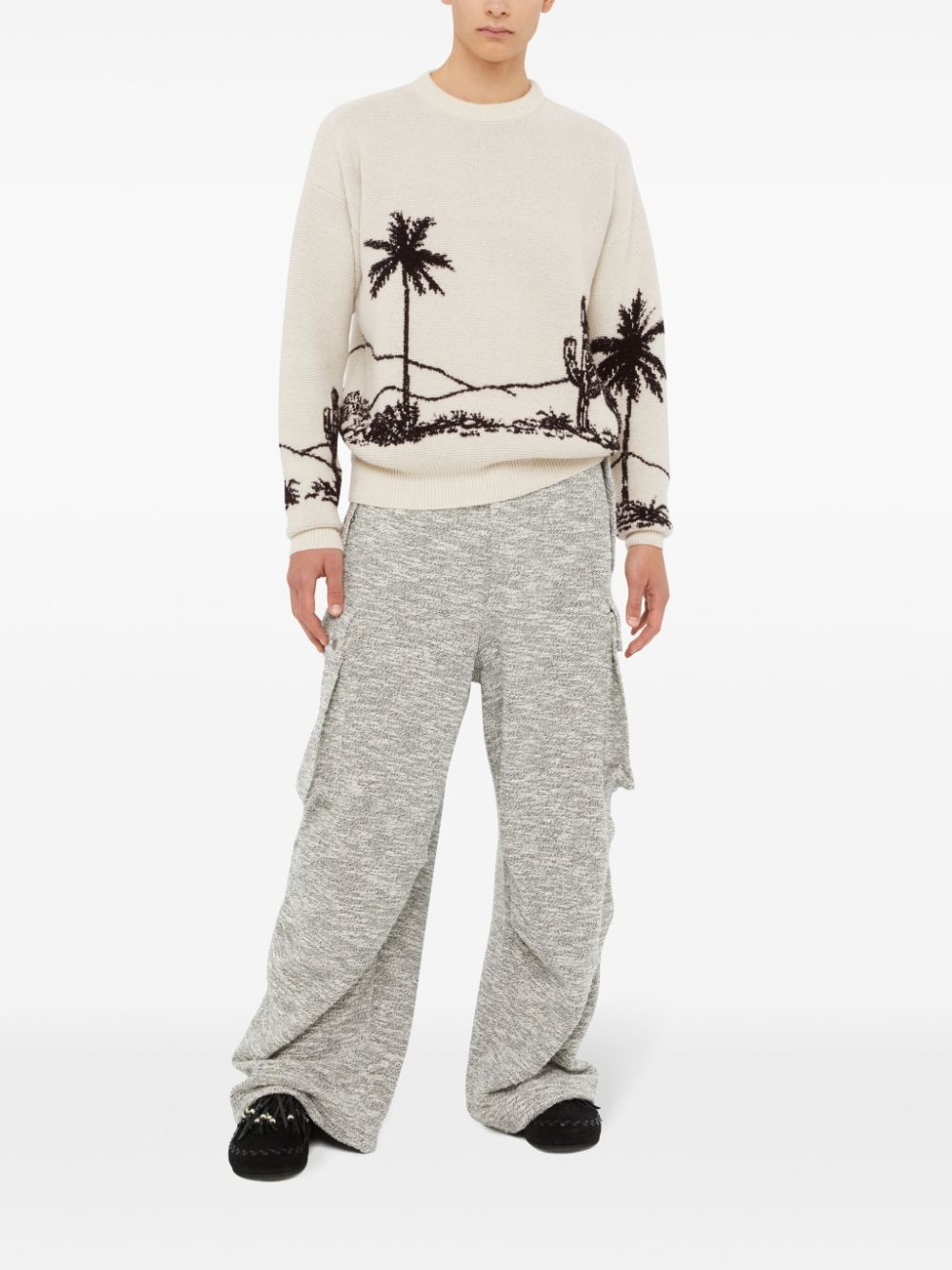 desert print-knitted jumper - 2