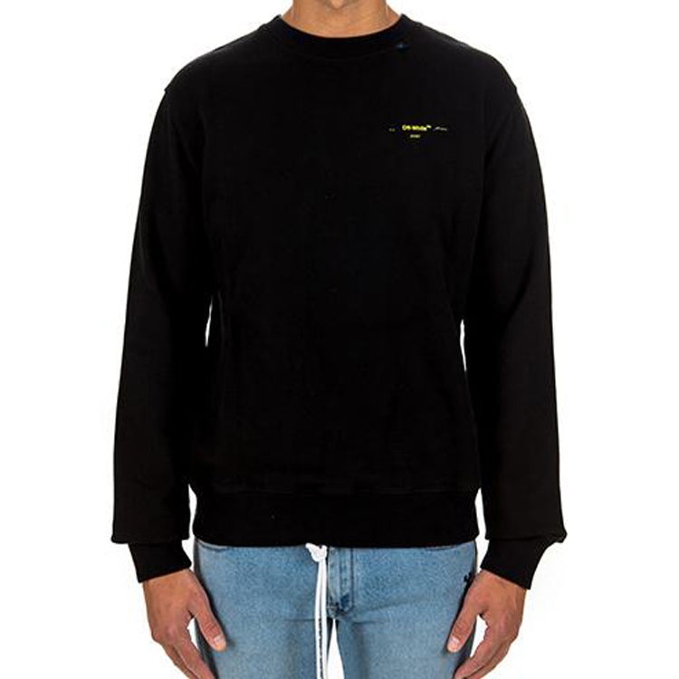 Off-White Graffiti Arrow Long-Sleeve Fleece Men Black OMBA025F19E300101060 - 3