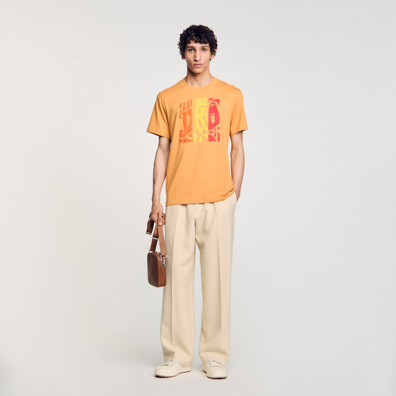 WAVE PRINT COTTON T-SHIRT 1