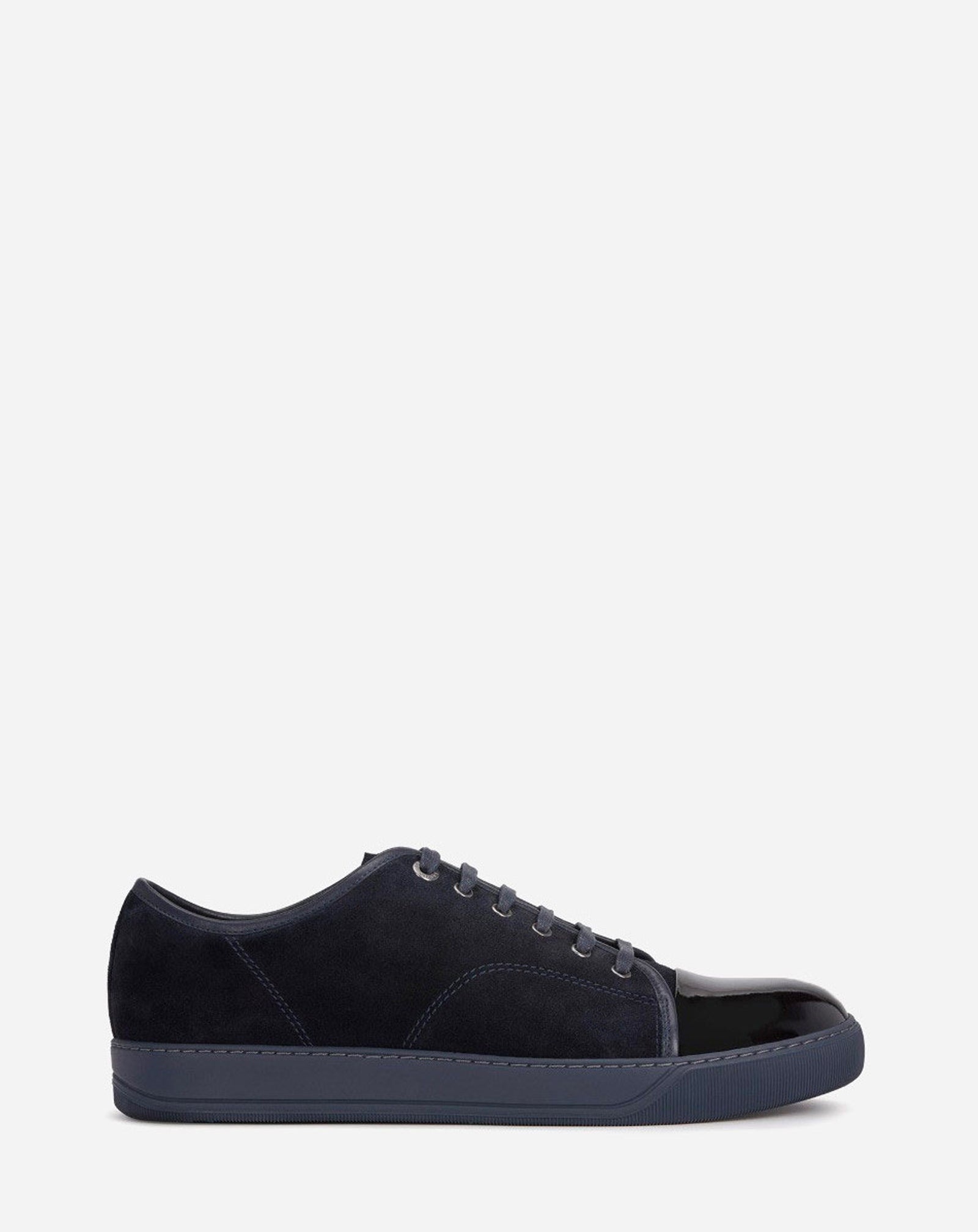 Lanvin DBB1 SUEDE AND PATENT LEATHER SNEAKERS | REVERSIBLE