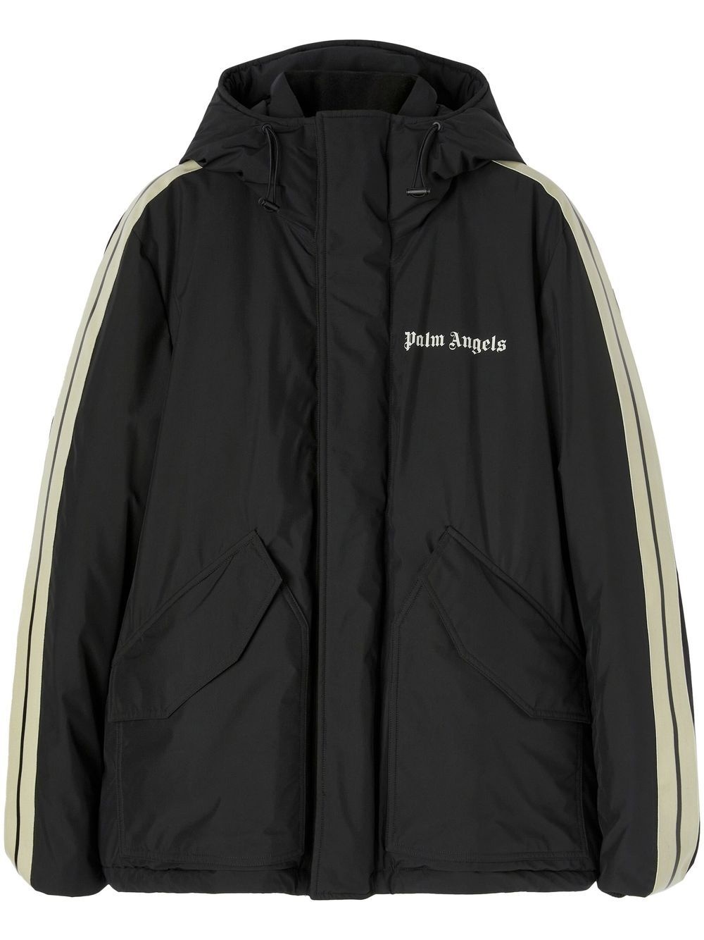 Track logo-print ski jacket - 1