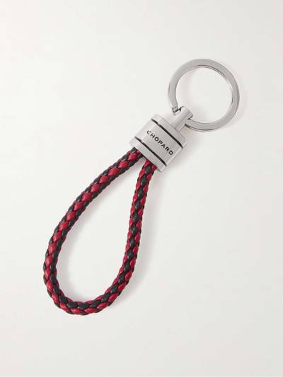 Chopard Braided Leather and Silver-Tone Keyring outlook