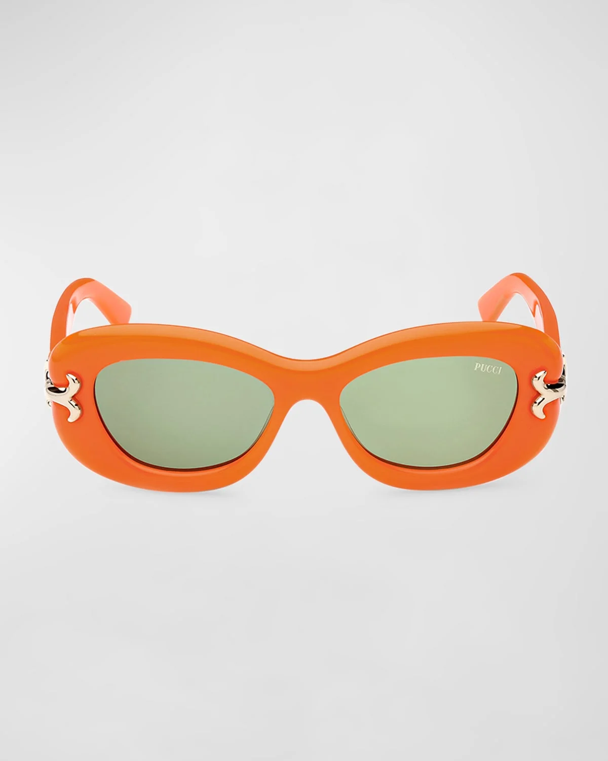Filigree Acetate Oval Sunglasses - 1