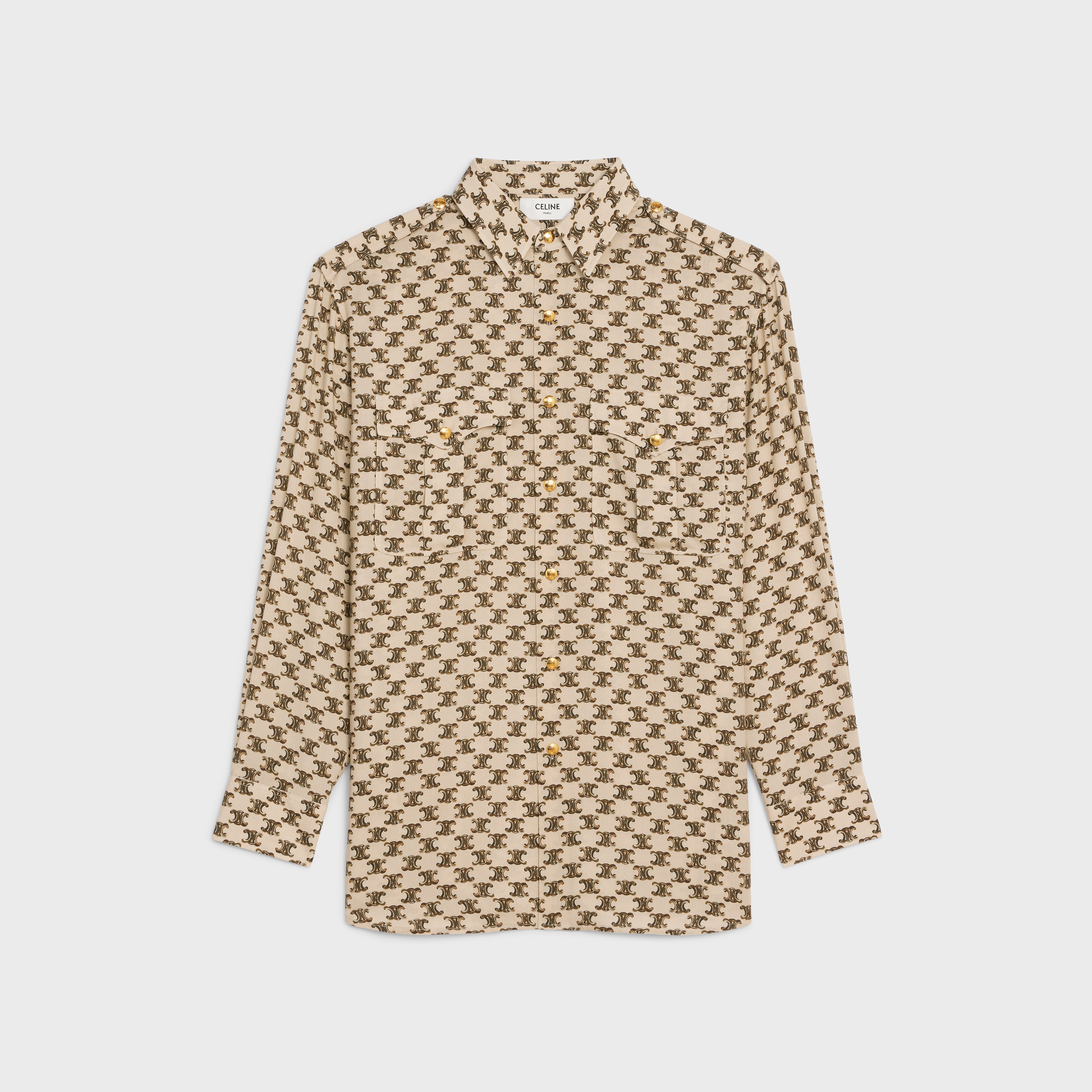 REPORTER SHIRT IN CREPE DE CHINE - 1