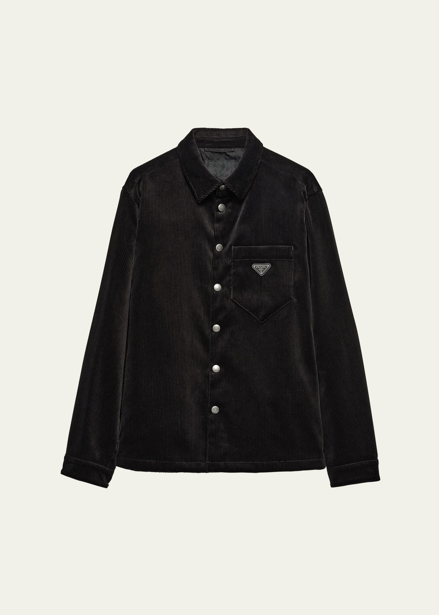 Men's Velvet Corduroy Overshirt - 1