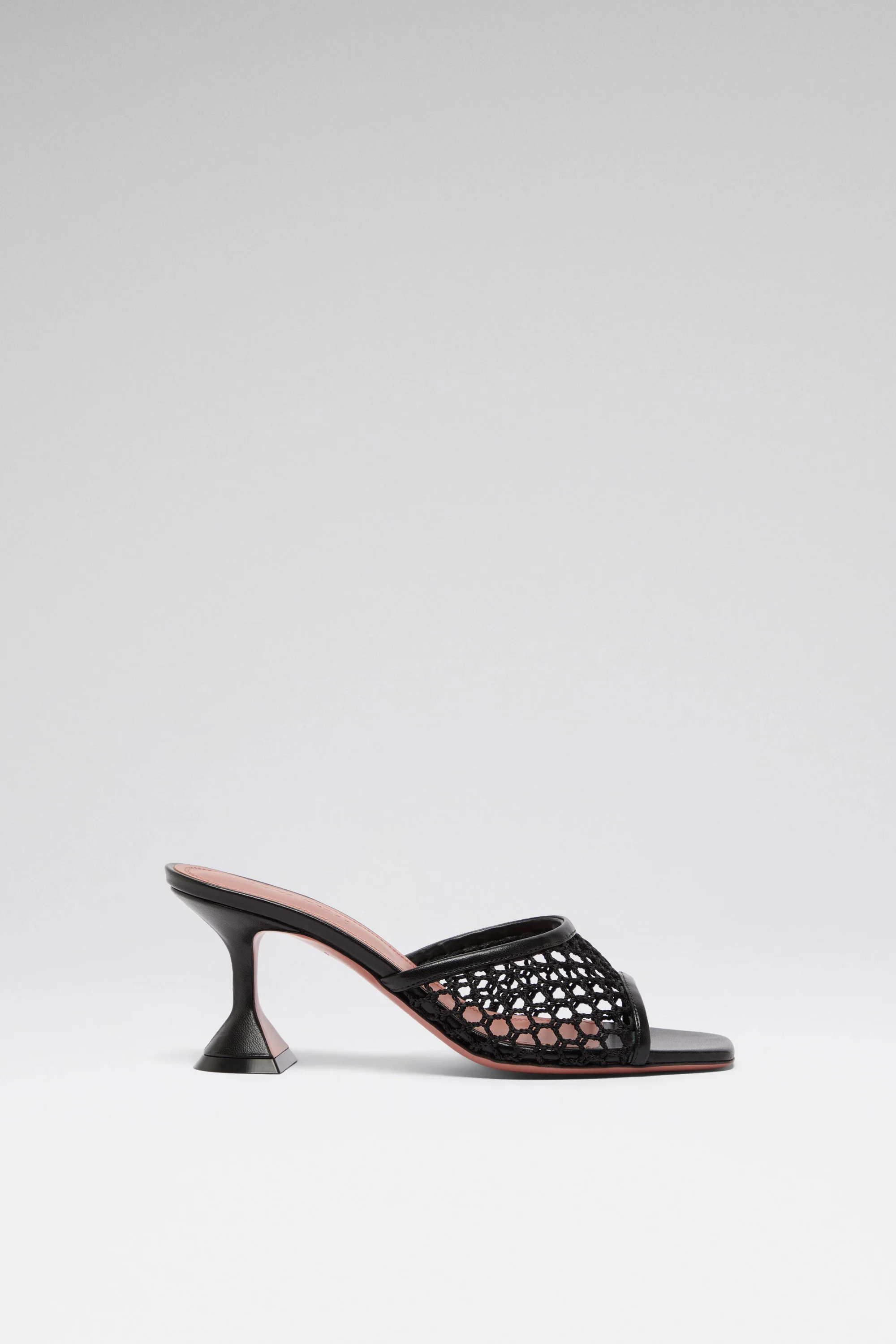 LUPITA SLIPPER 70 BLACK NET AND BLACK NAPPA - 1