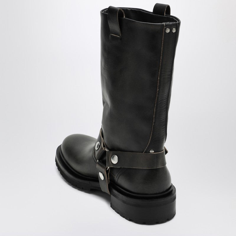 Golden Goose Kurt Boots In Black Leather With Buckle Women - 2