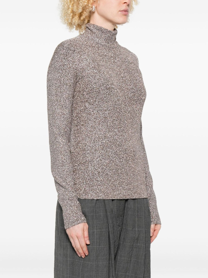 lurex-detail high-neck blouse 3