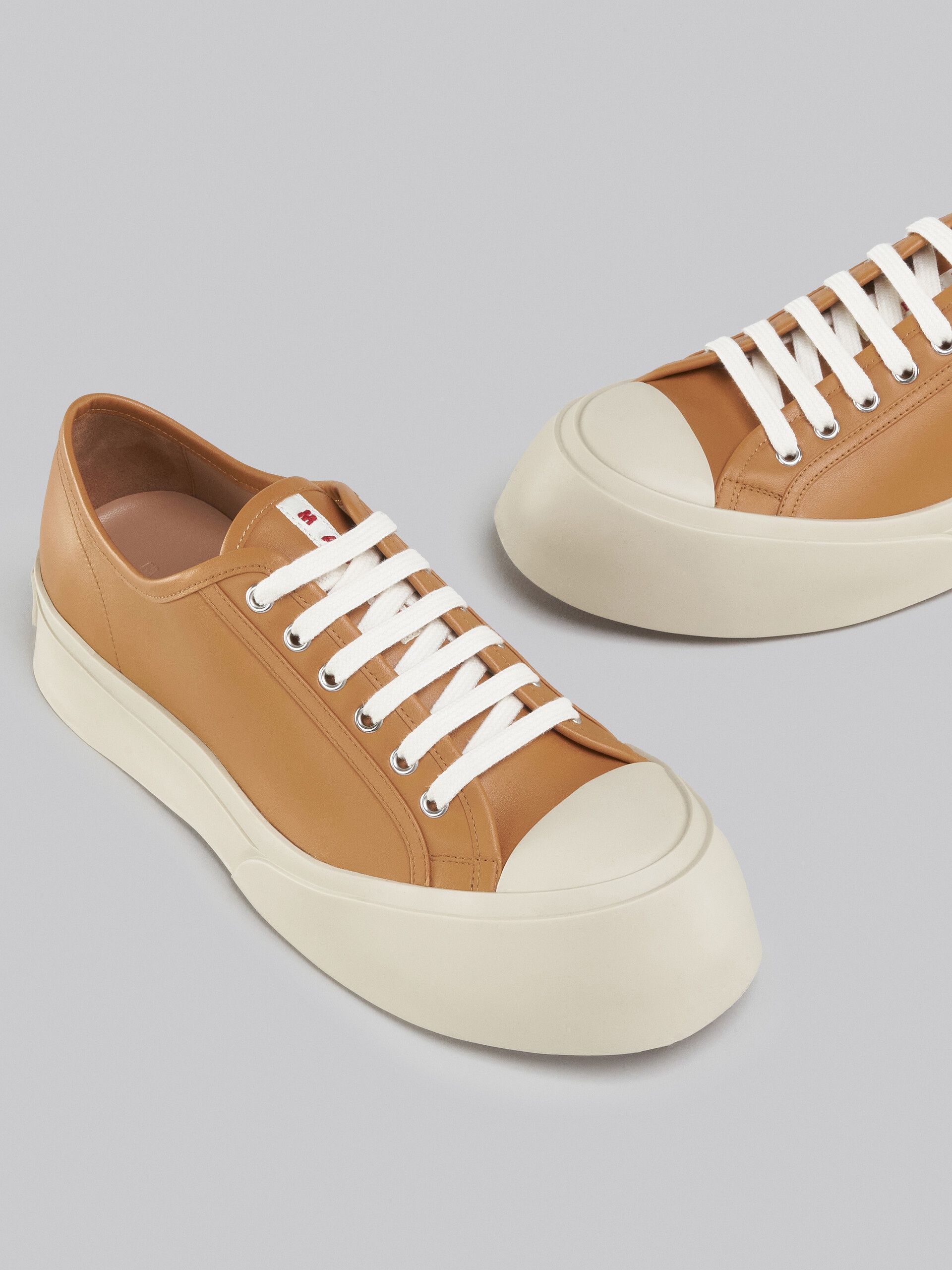 BROWN NAPPA LEATHER PABLO SNEAKER - 5