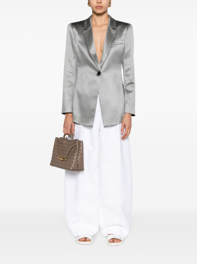 GIORGIO ARMANI single-breasted silk blazer outlook