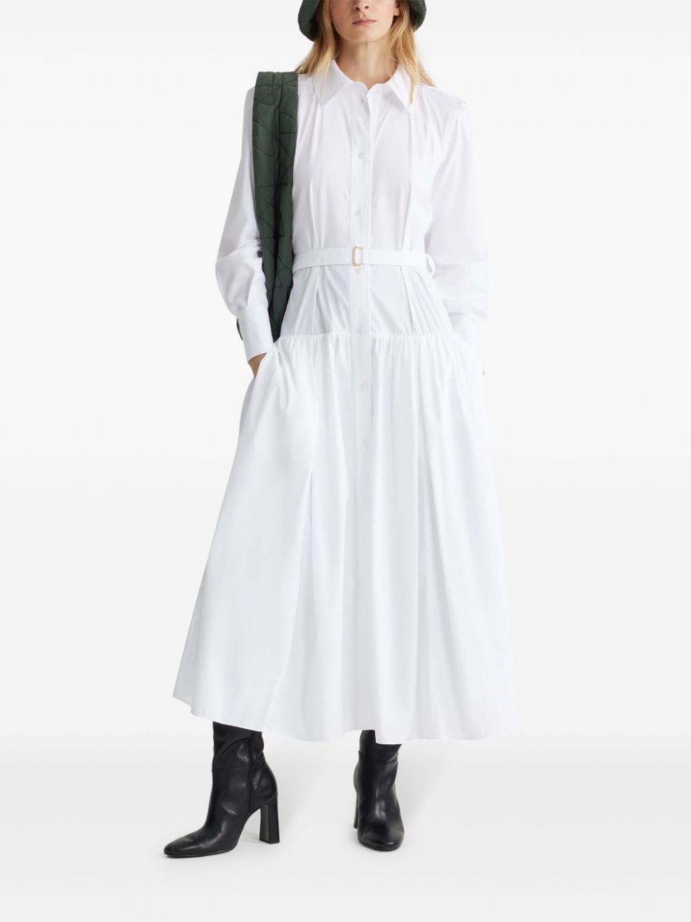 cotton maxi shirt dress - 2