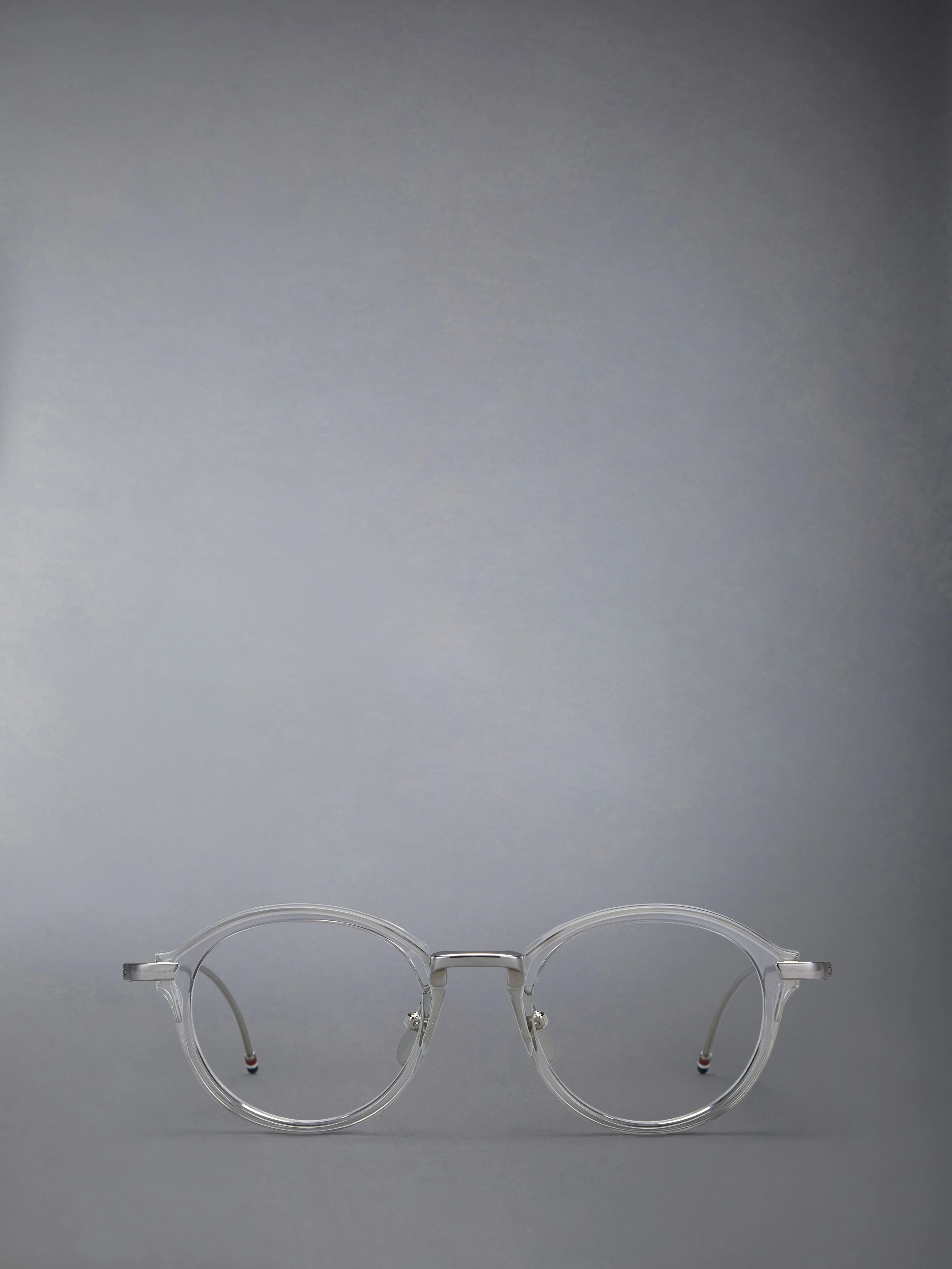ACETATE AND TITANIUM ROUND EYEGLASSES - 1