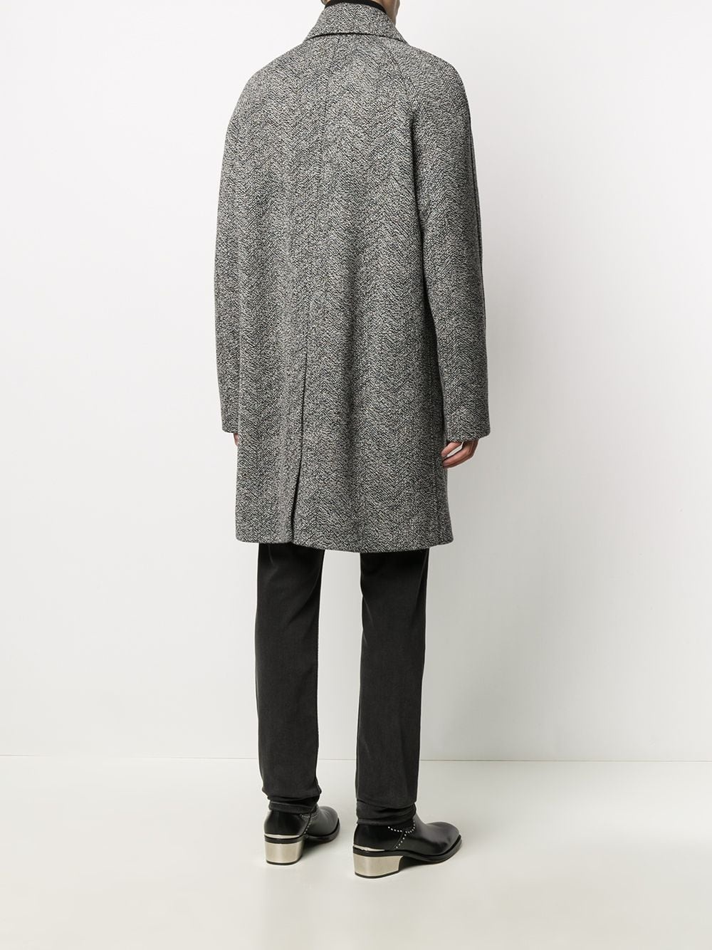 single-breasted wool coat - 4