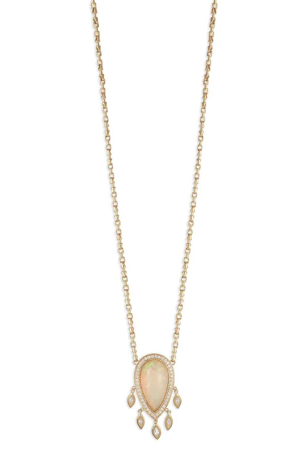 Opal Teardrop Necklace - 1