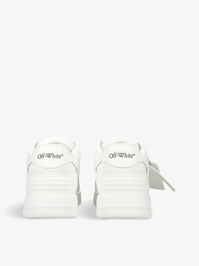 Off-White Out Of Office brand-embroidered leather low-top trainers outlook