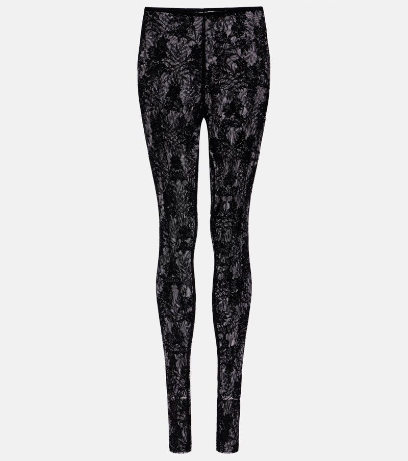 Lace-embroidered leggings 1