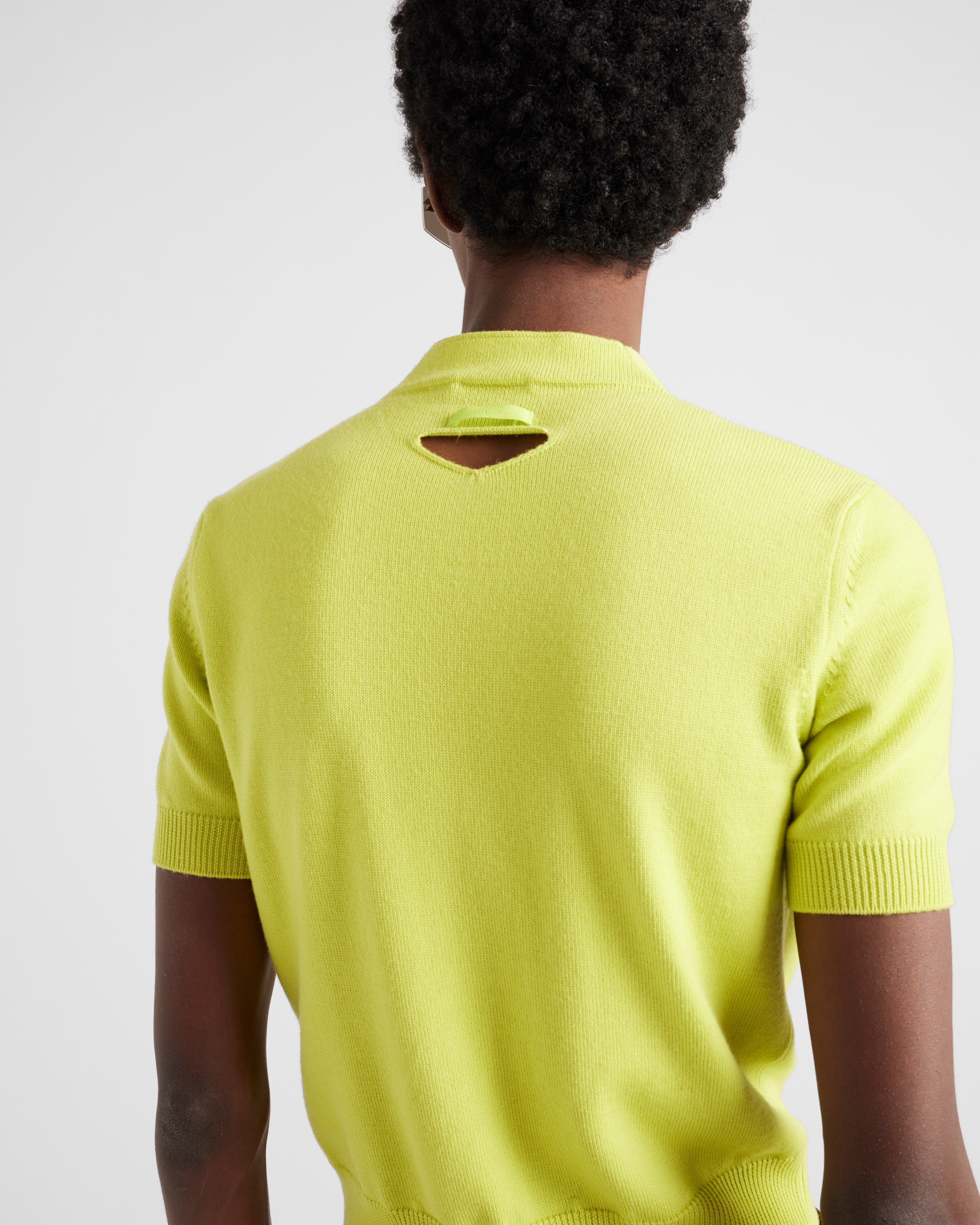 Short-sleeved wool polo shirt - 6