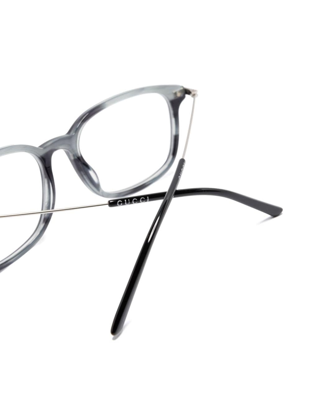 tortoiseshell rectangle-frame glasses - 3