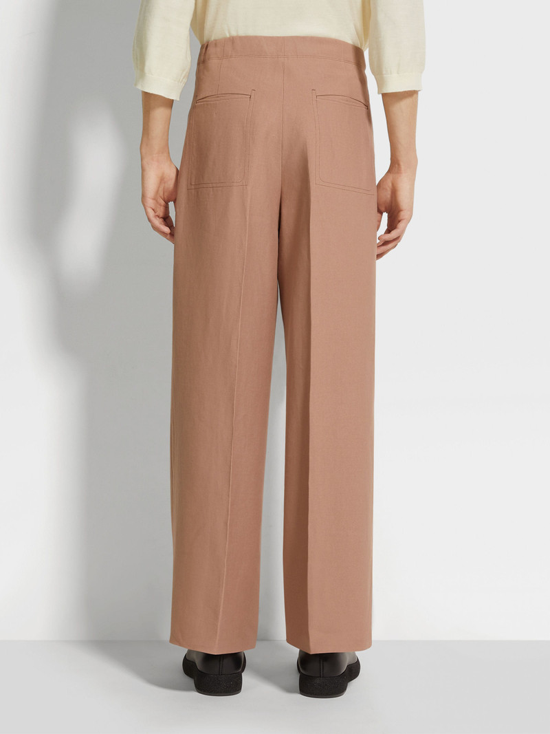 LIGHT BROWN OASI LINO PANTS 6