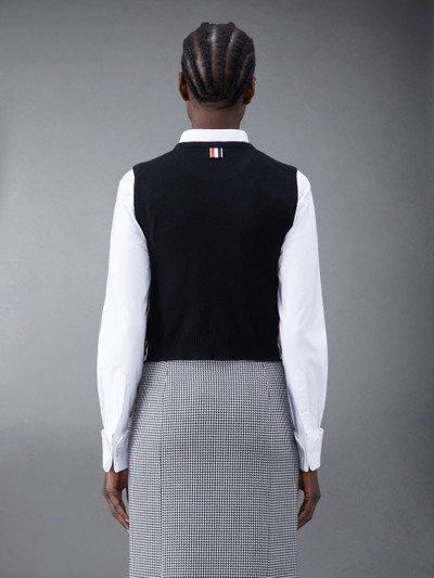 Thom Browne Cashmere Cropped Crew Neck Shell Top outlook