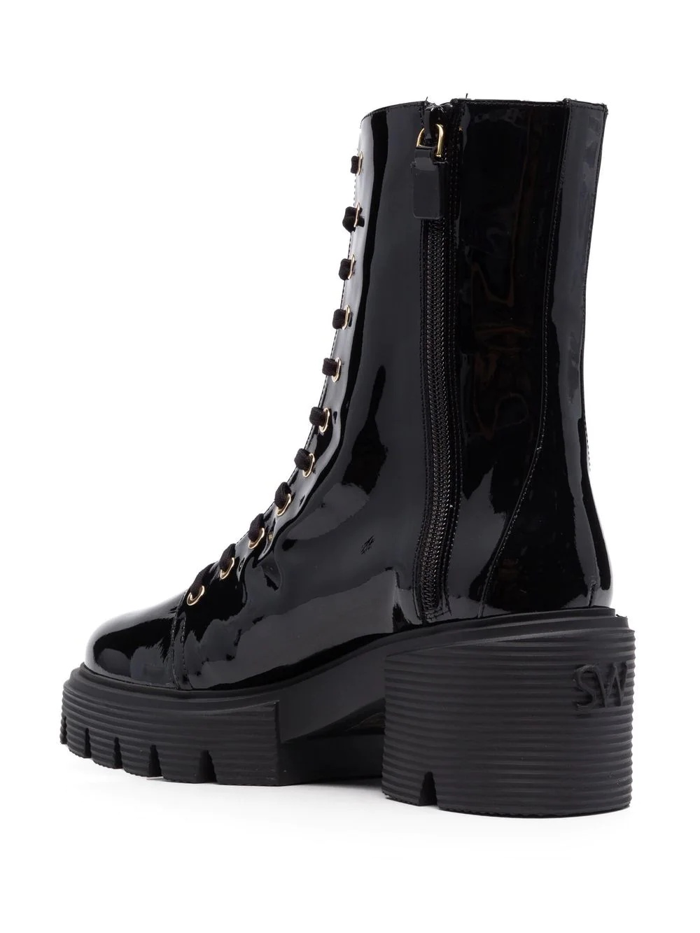 ridged lace-up boots - 3