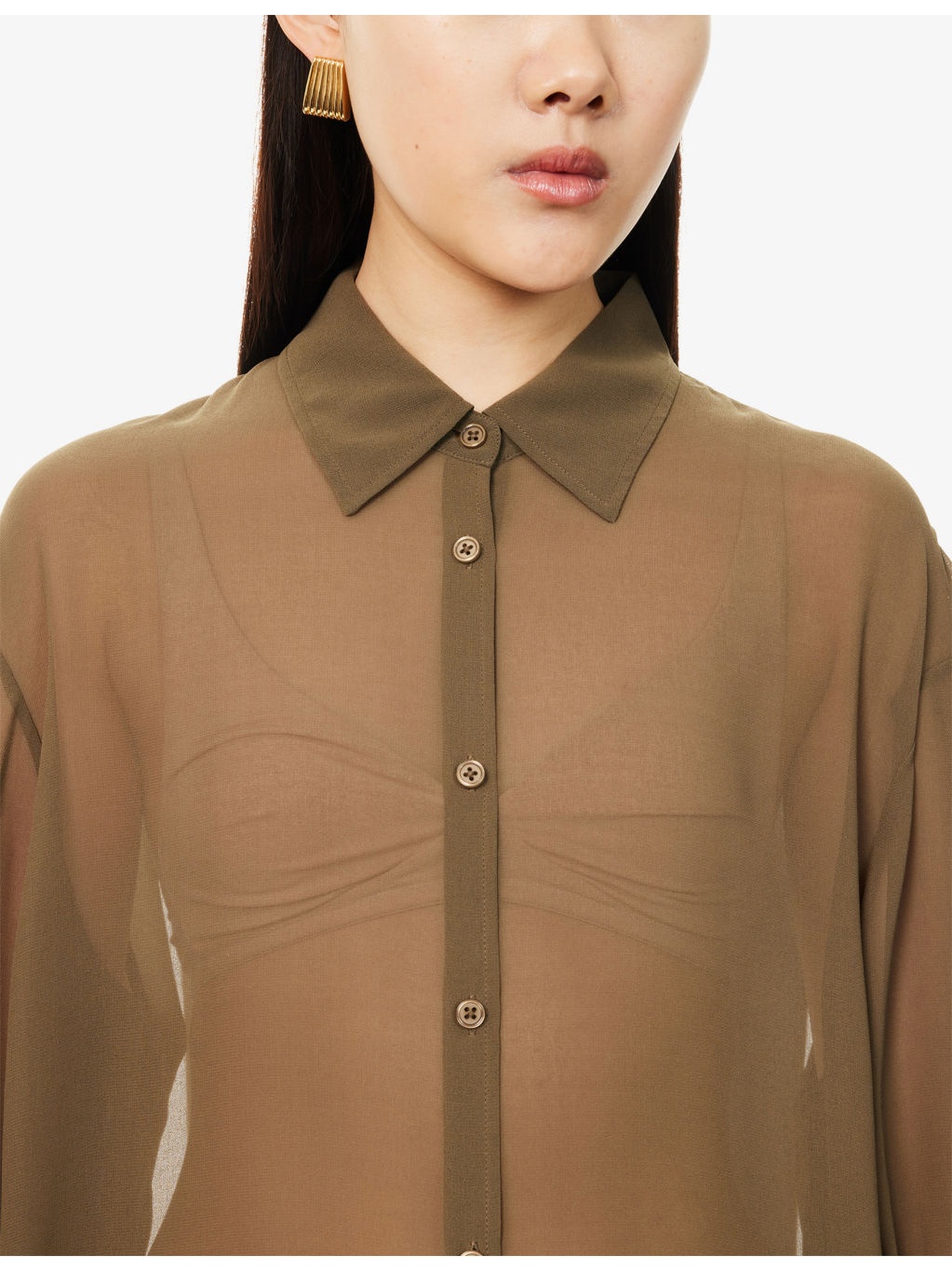 Peri Sheer Georgette Woven Shirt - 5